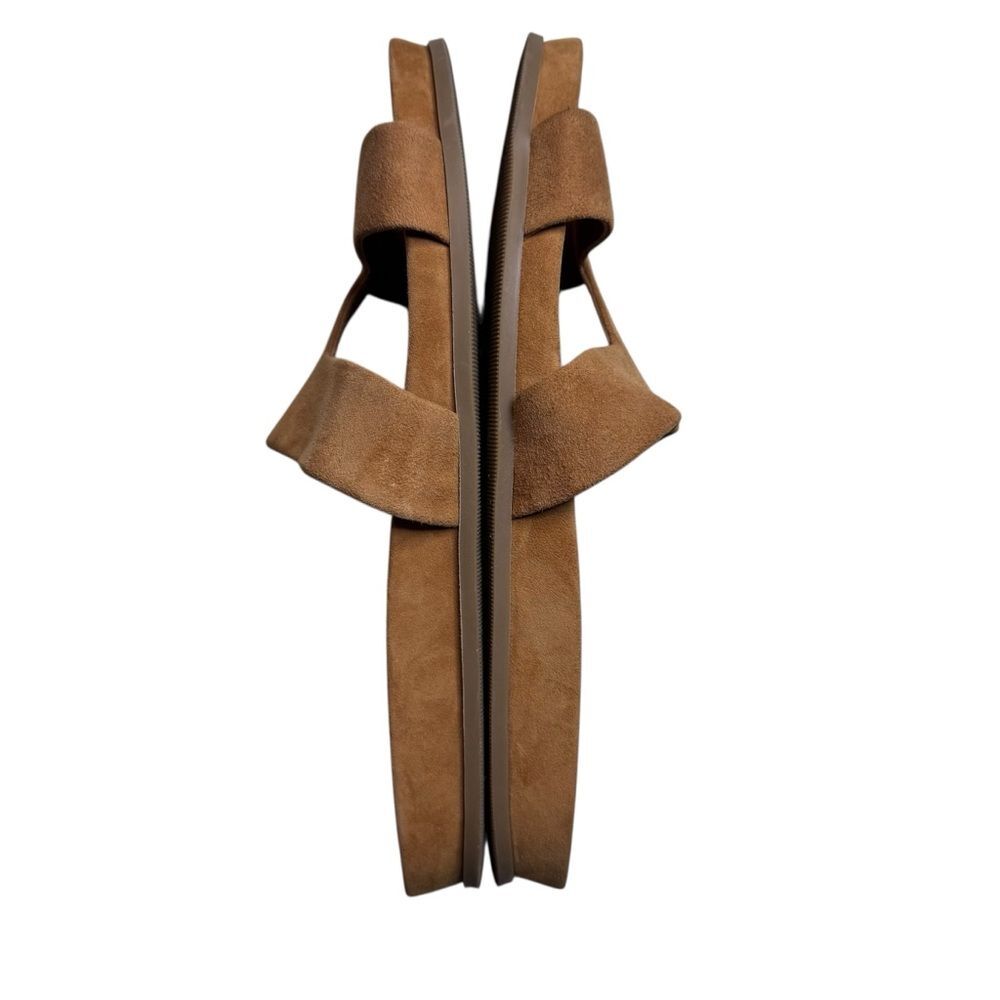 Haven Well Within Women's Suede Brown Honey Suede Cutout Slides Sandals Size 9M - Picture 6 of 9